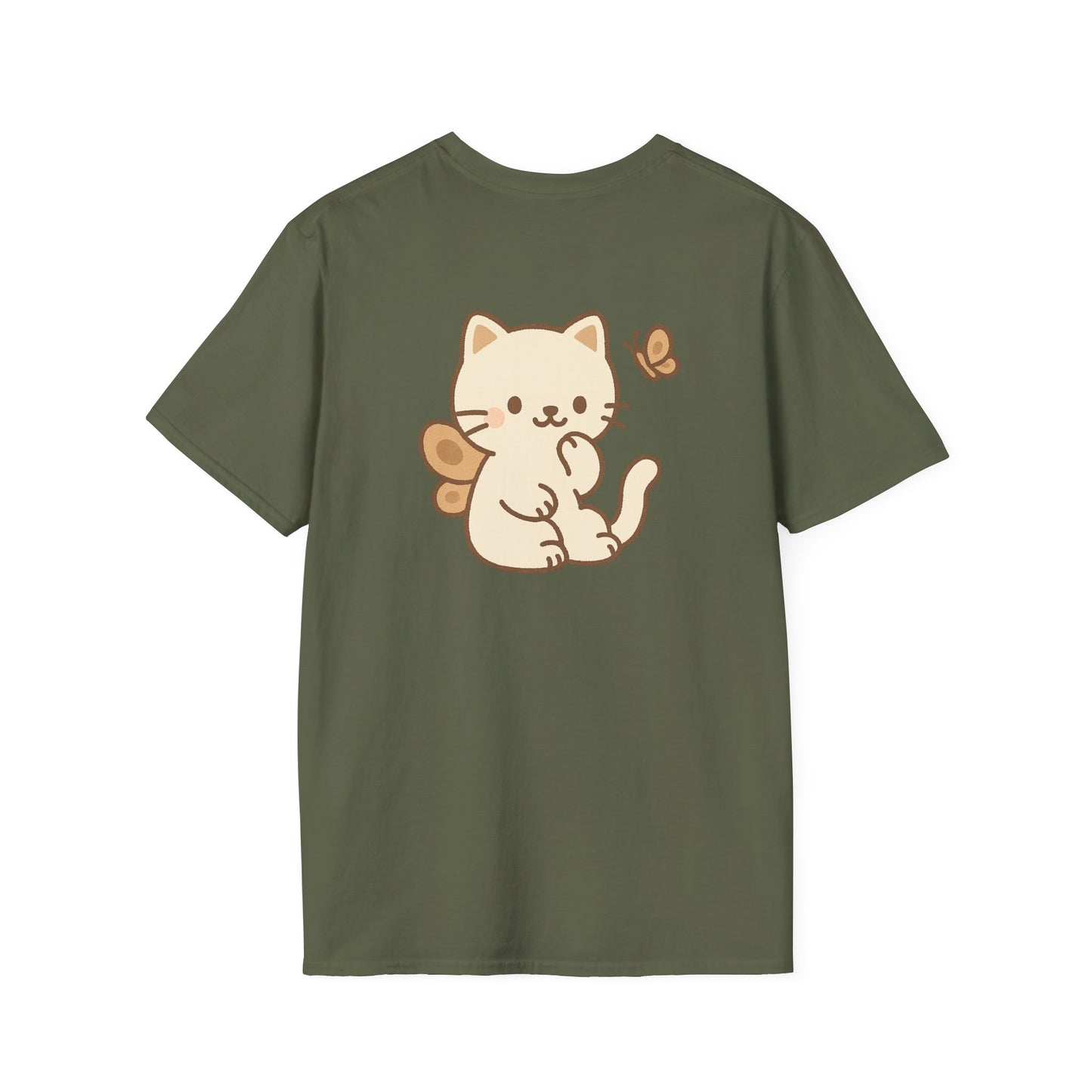 Butterfly Cat Back Logo T-Shirt