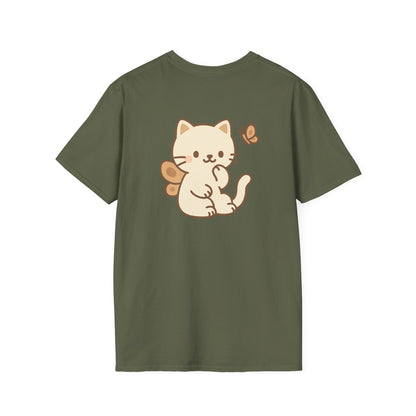 Butterfly Cat Back Logo T-Shirt
