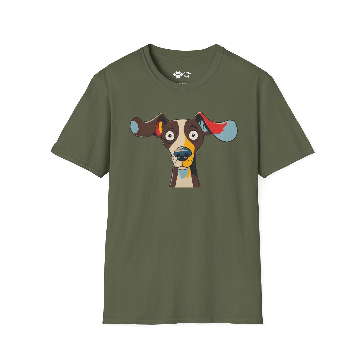 Surprised Colorful Dog T-Shirt