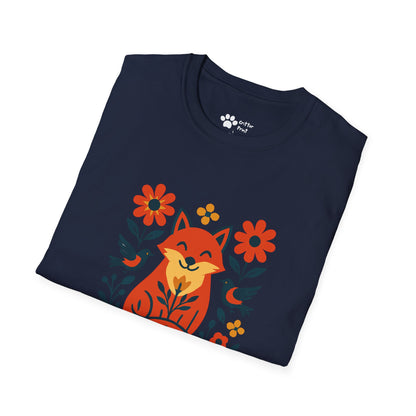 Whimsical Fox and Flowers T-Shirt