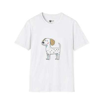White and Brown Spotted Dog T-Shirt