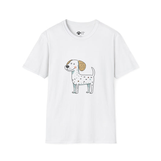 White and Brown Spotted Dog T-Shirt