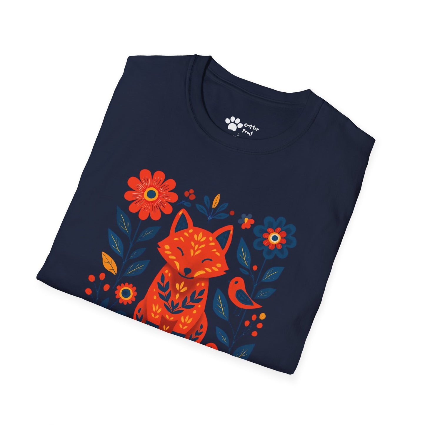 #2 Whimsical Fox and Flowers T-Shirt