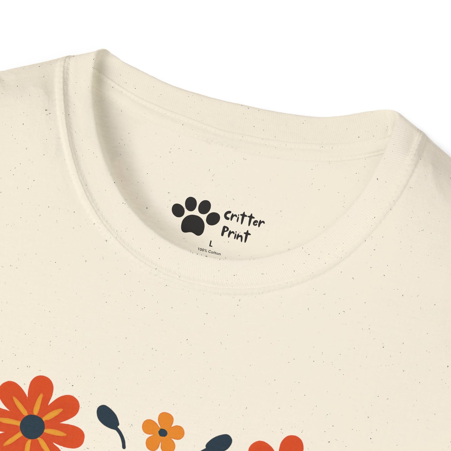 Joyful Sloth with Birds and Blooms T-Shirt