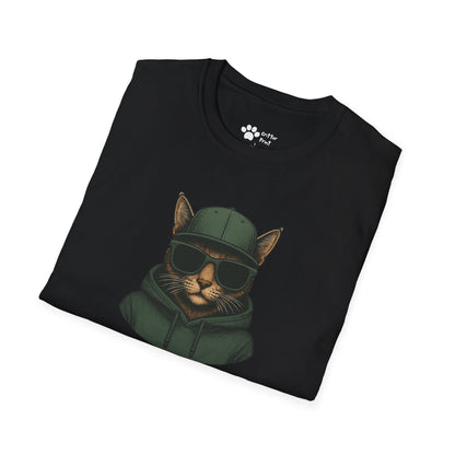 Cat in Green Hat T-Shirt