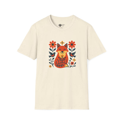 Whimsical Fox and Flowers T-Shirt