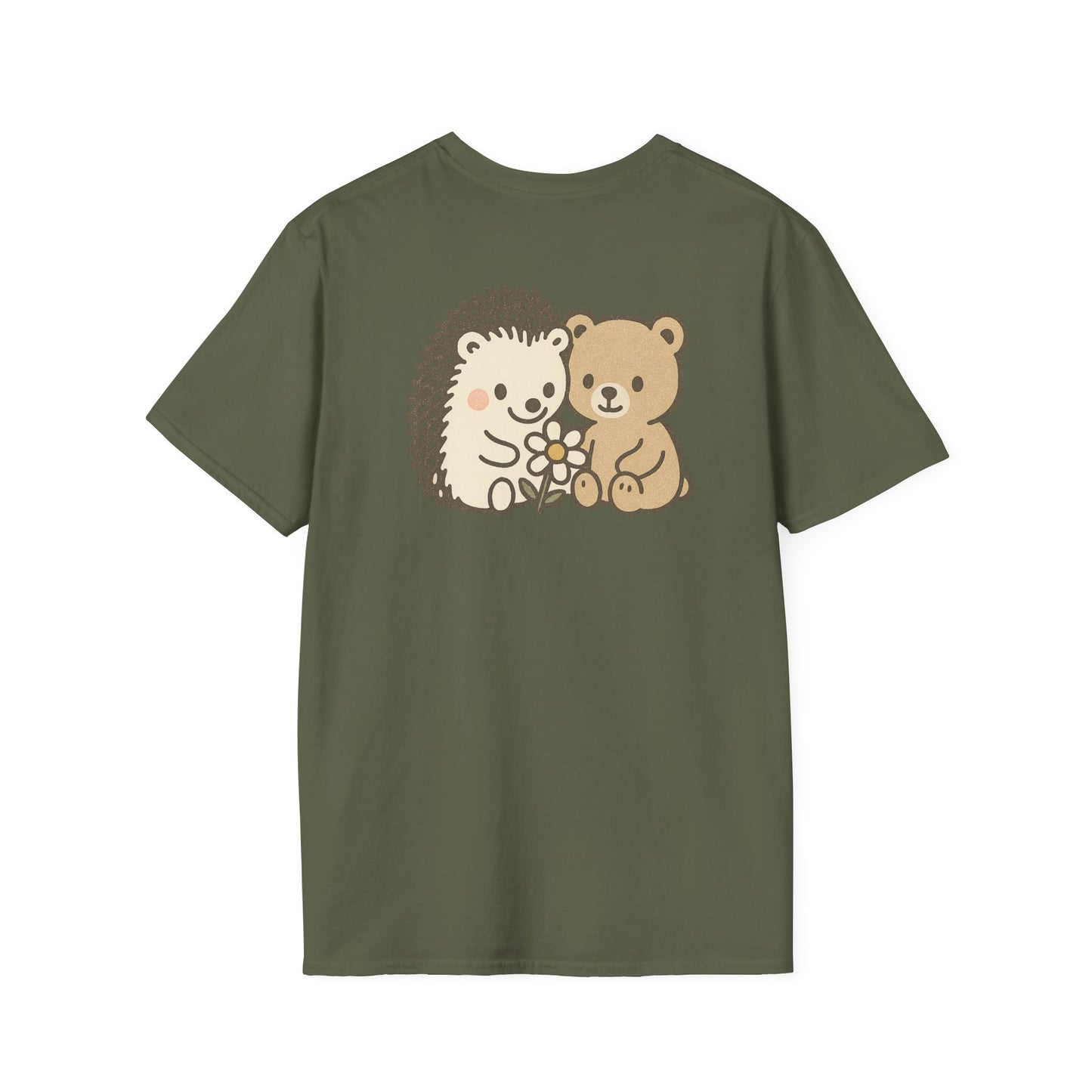 Hedgehog and Bear w/Daisy Back Logo T-Shirt