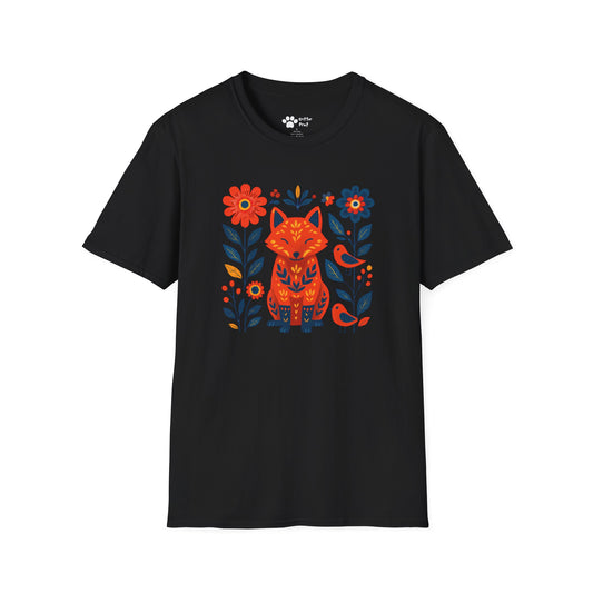 #2 Whimsical Fox and Flowers T-Shirt