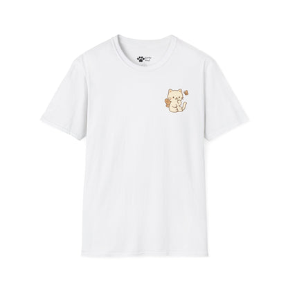 Butterfly Cat Pec Logo T-Shirt