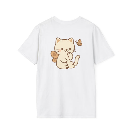Butterfly Cat Back Logo T-Shirt