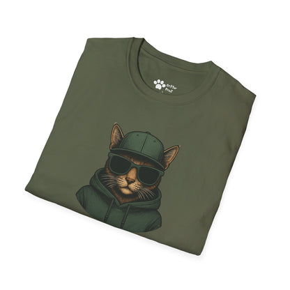 Cat in Green Hat T-Shirt