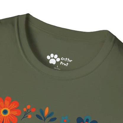 #2 Joyful Sloth with Birds and Blooms T-Shirt
