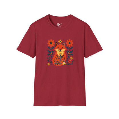 Whimsical Fox and Flowers T-Shirt