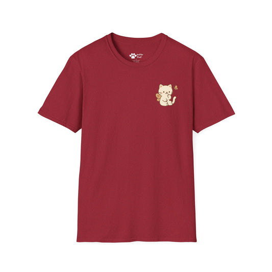 Butterfly Cat Pec Logo T-Shirt