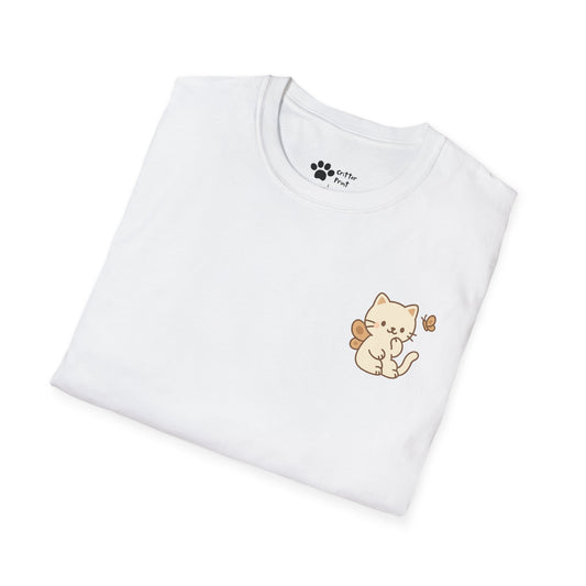 Butterfly Cat Pec Logo T-Shirt