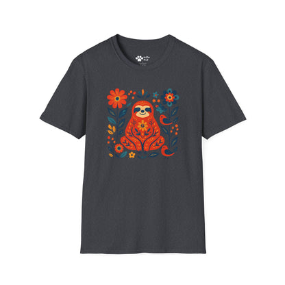 #2 Joyful Sloth with Birds and Blooms T-Shirt