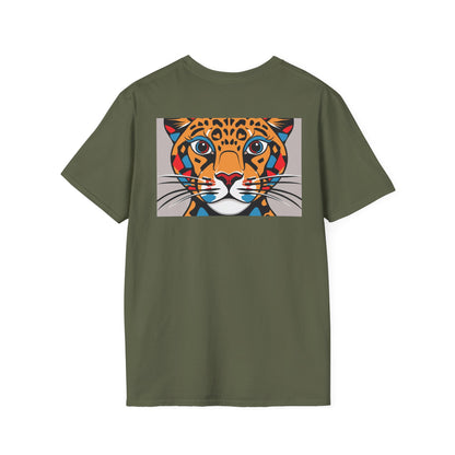 Abstract Cheetah Satined Glass T-Shirt