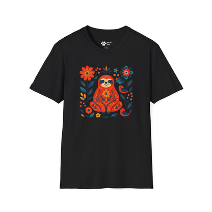 #2 Joyful Sloth with Birds and Blooms T-Shirt