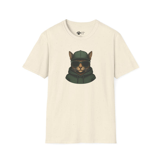Cat in Green Hat T-Shirt