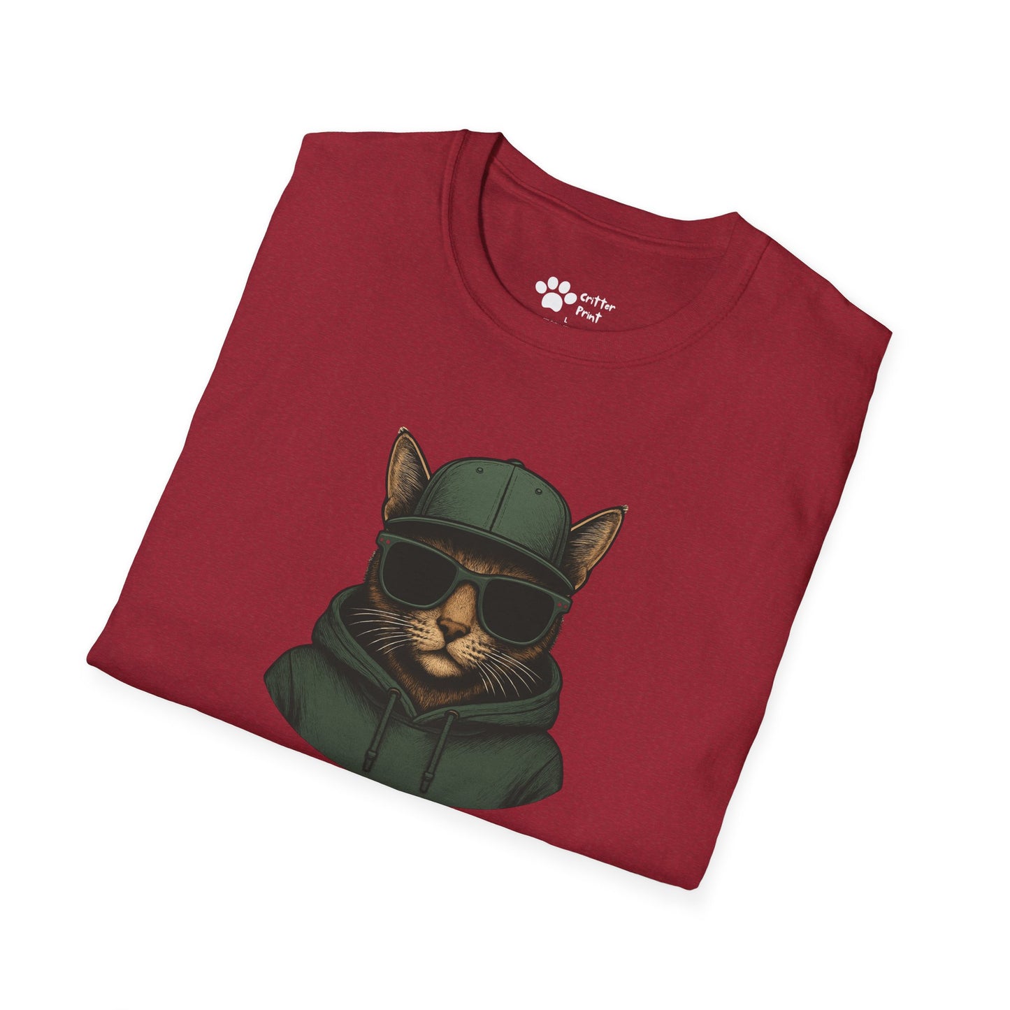 Cat in Green Hat T-Shirt
