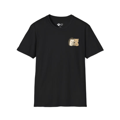 Hedgehog and Bear w/Daisy Pec Logo T-Shirt