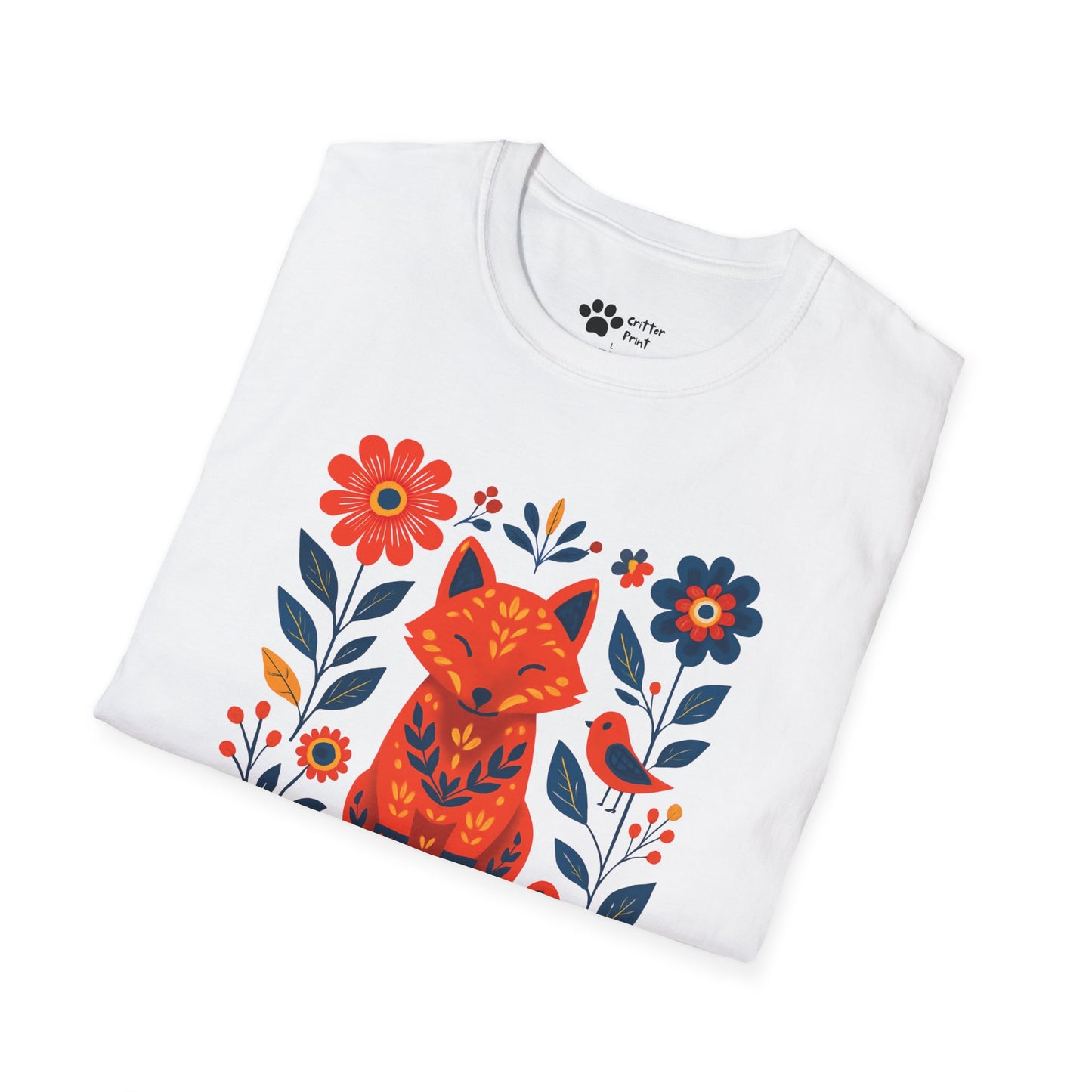 #2 Whimsical Fox and Flowers T-Shirt