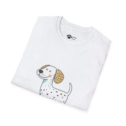 White and Brown Spotted Dog T-Shirt