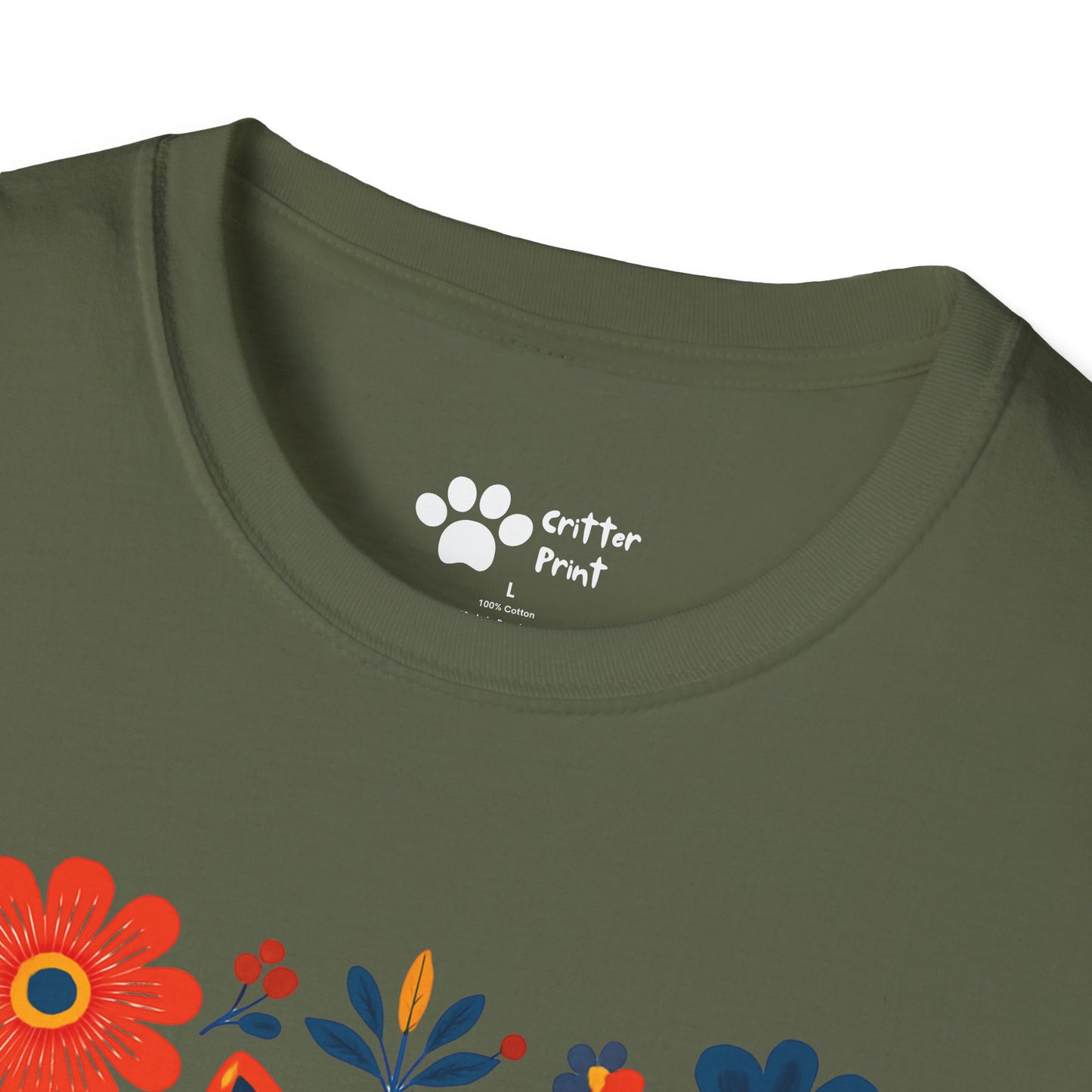 #2 Whimsical Fox and Flowers T-Shirt