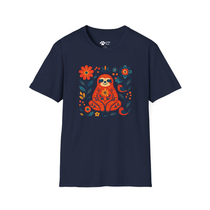 #2 Joyful Sloth with Birds and Blooms T-Shirt