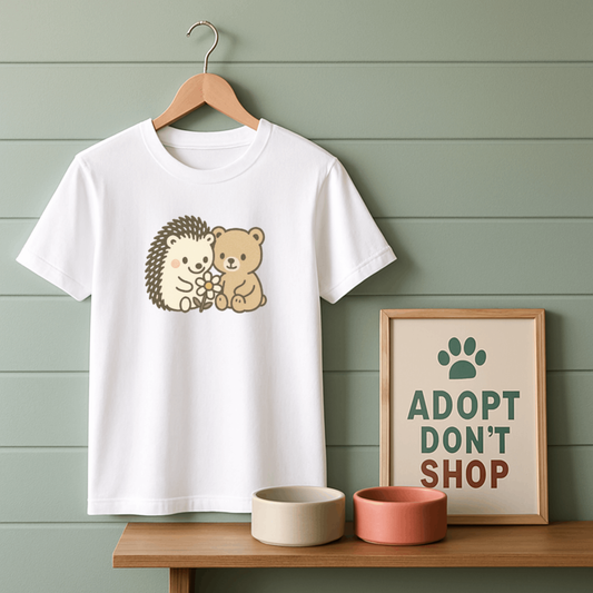 Hedgehog and Bear w/Daisy T-Shirt