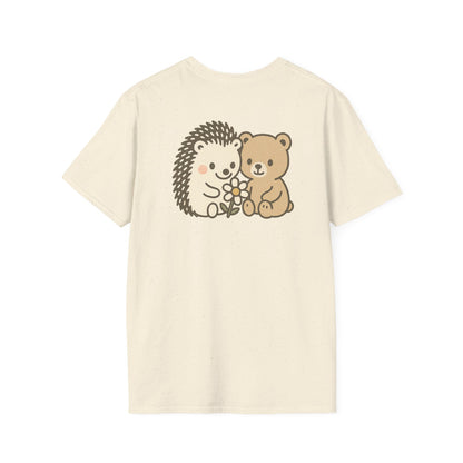 Hedgehog and Bear w/Daisy Back Logo T-Shirt