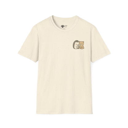 Hedgehog and Bear w/Daisy Pec Logo T-Shirt