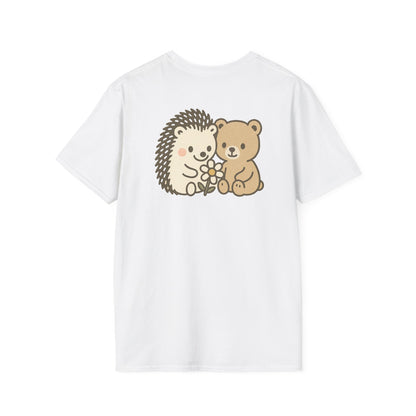 Hedgehog and Bear w/Daisy Back Logo T-Shirt