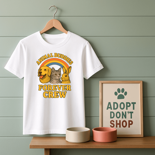 Animal Buddies Forever Crew T-Shirt