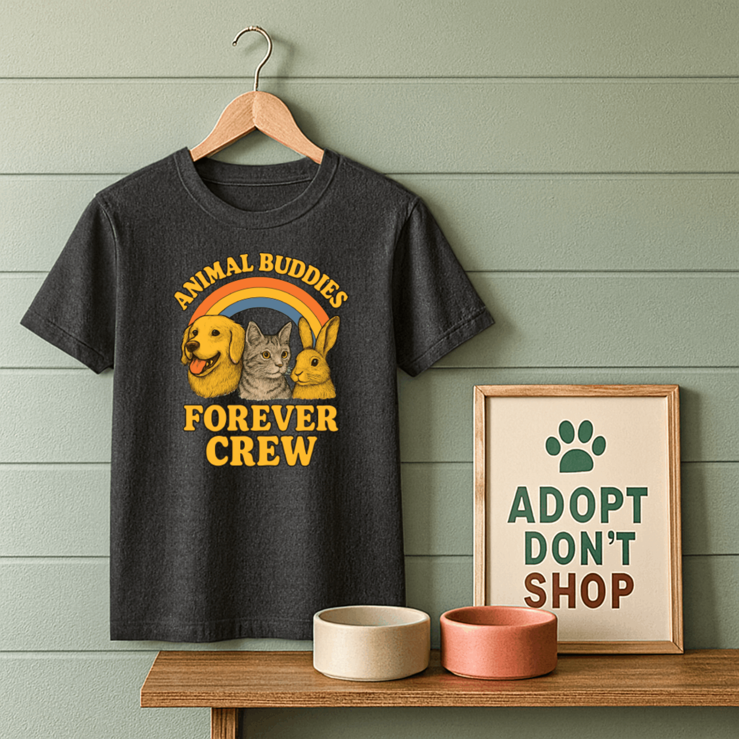Animal Buddies Forever Crew T-Shirt