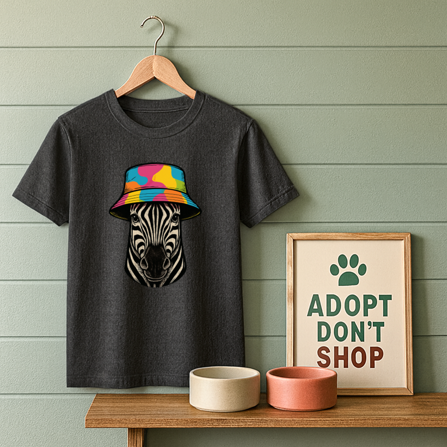 Bucket Hat Zebra T-Shirt