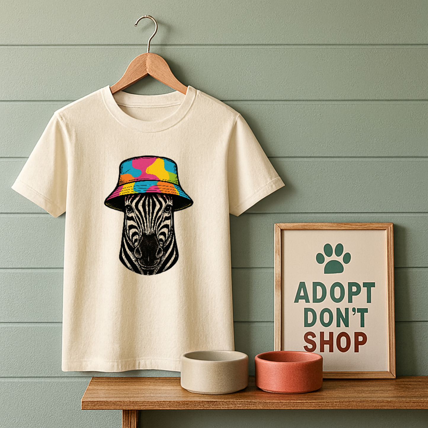 Bucket Hat Zebra T-Shirt