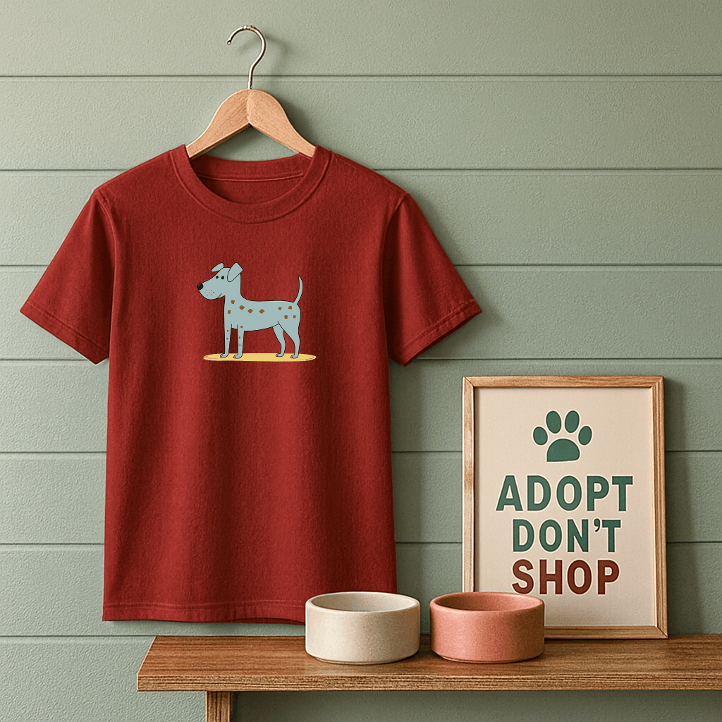 Blue Animated Dog T-Shirt