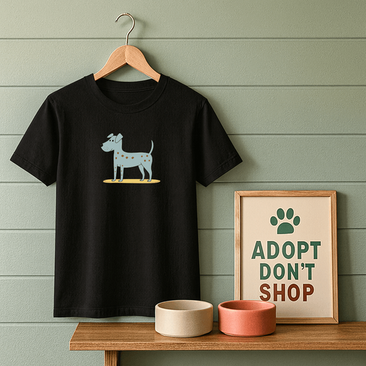 Blue Animated Dog T-Shirt