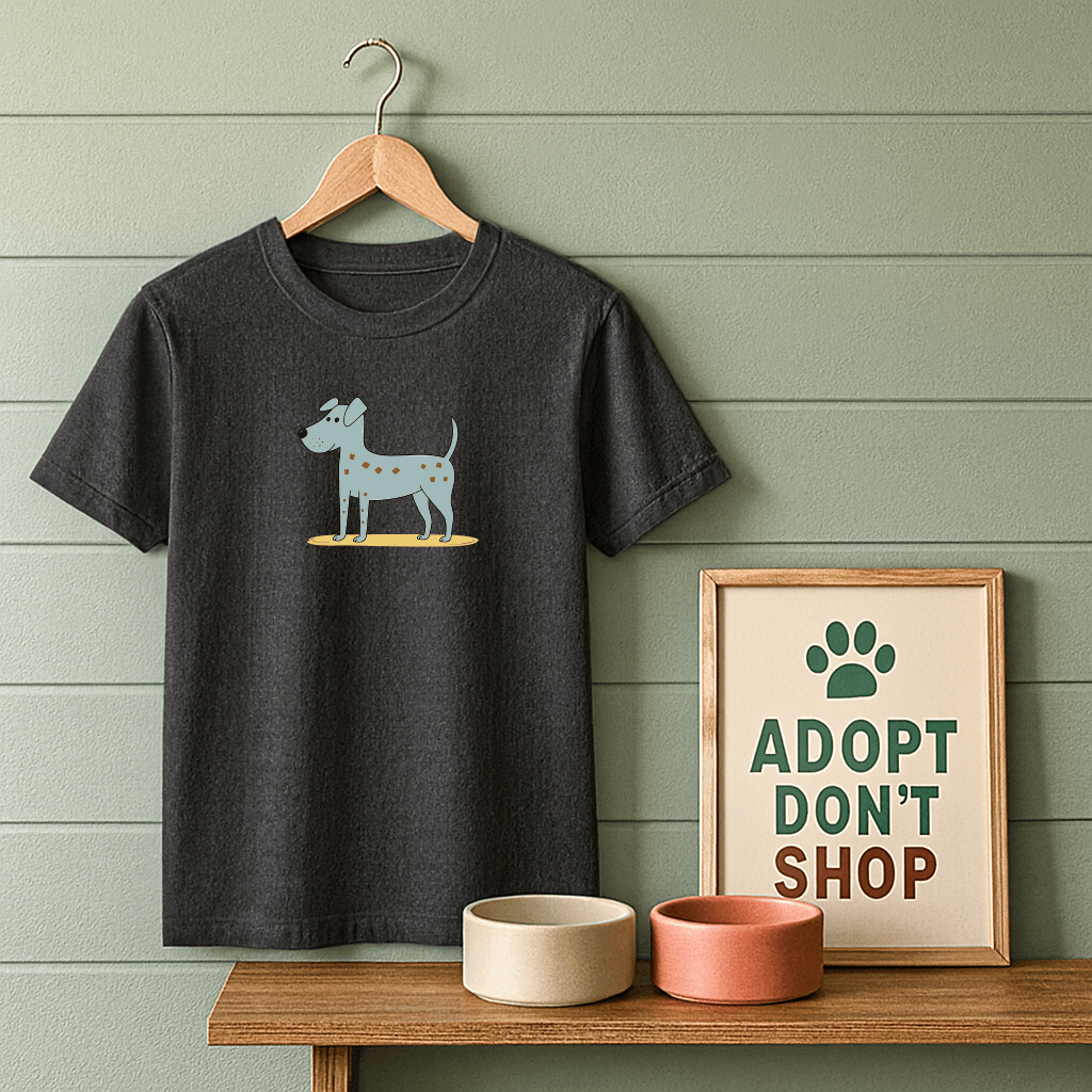 Blue Animated Dog T-Shirt