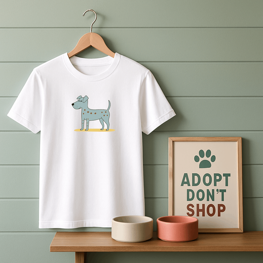 Blue Animated Dog T-Shirt