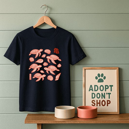 Vintage Anime Sea Turtles and Shells T-Shirt