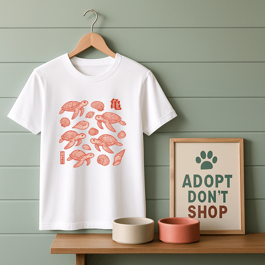 Vintage Anime Sea Turtles and Shells T-Shirt