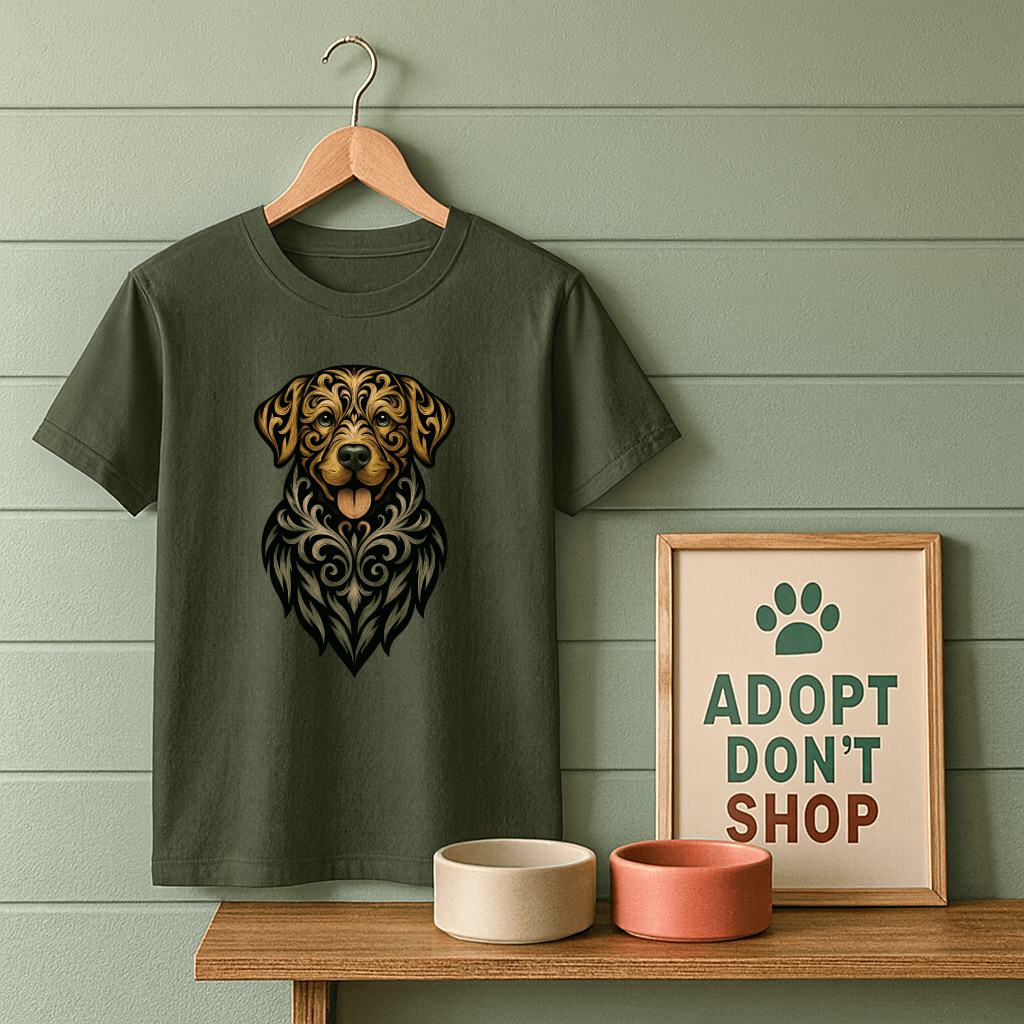 Fancy Black and Gold Dog T-Shirt