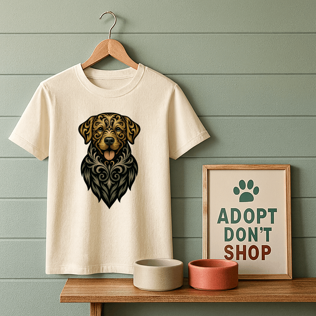 Fancy Black and Gold Dog T-Shirt