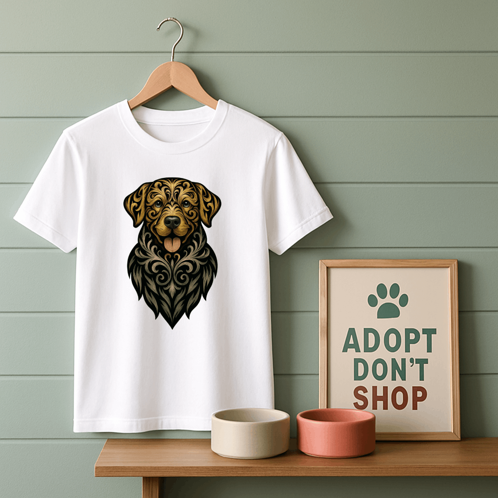Fancy Black and Gold Dog T-Shirt