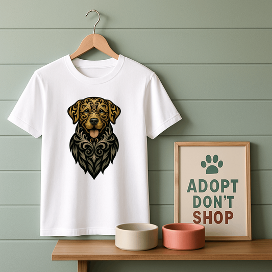 Fancy Black and Gold Dog T-Shirt