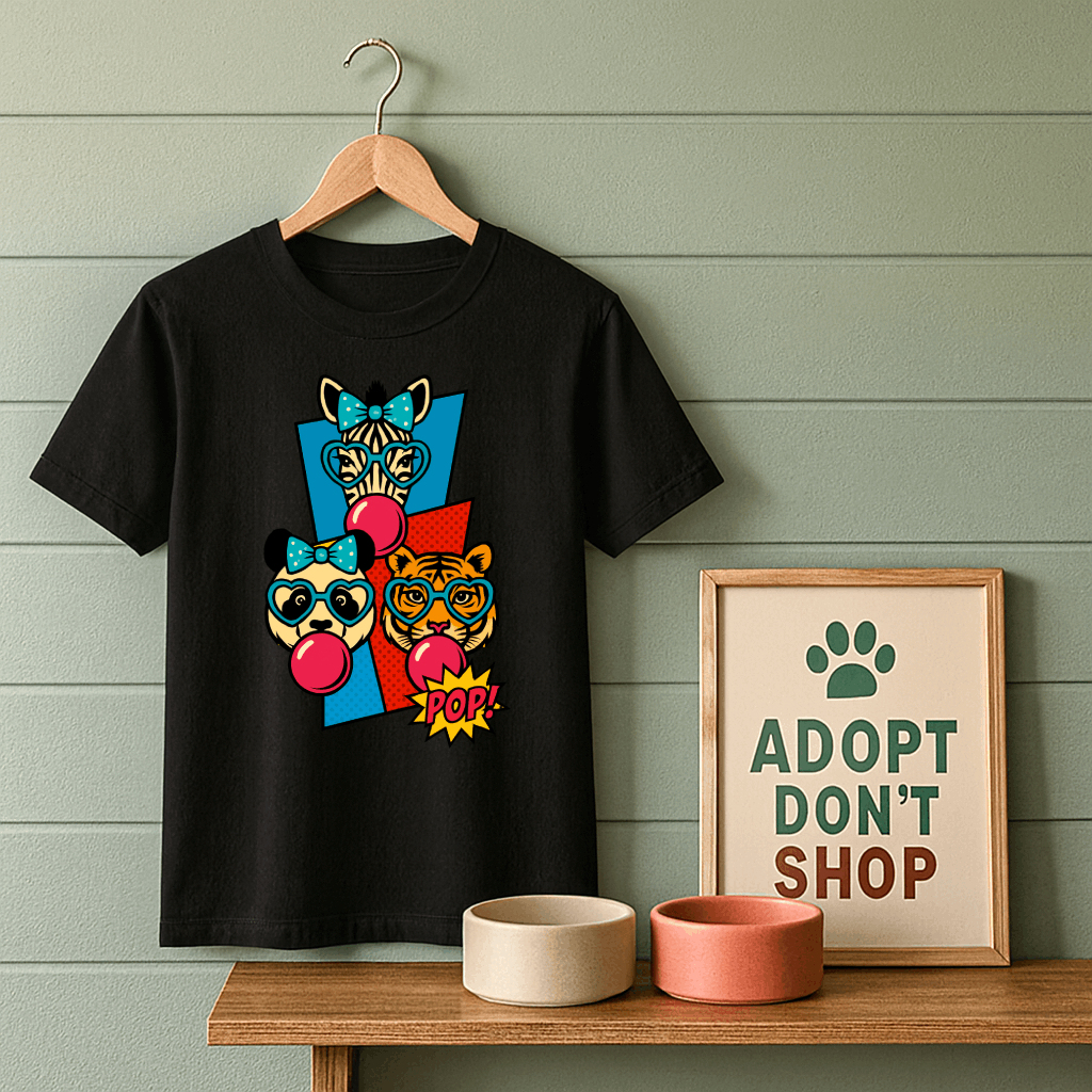 Pop Art Animal Trio T-Shirt