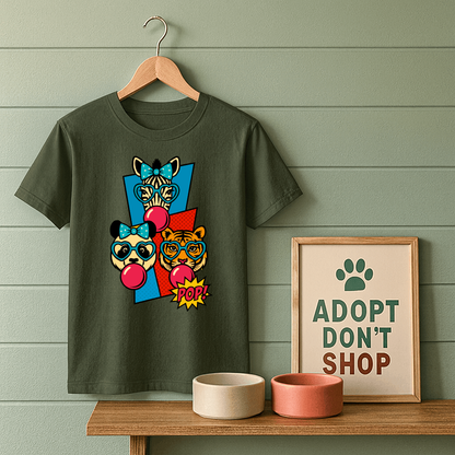 Pop Art Animal Trio T-Shirt