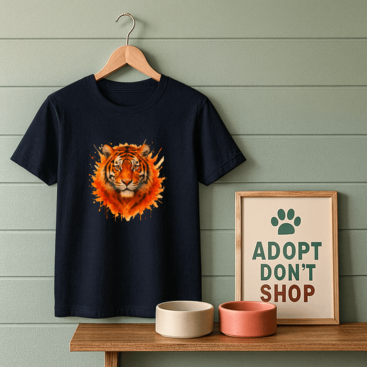Watercolor Fiery Tiger T-Shirt